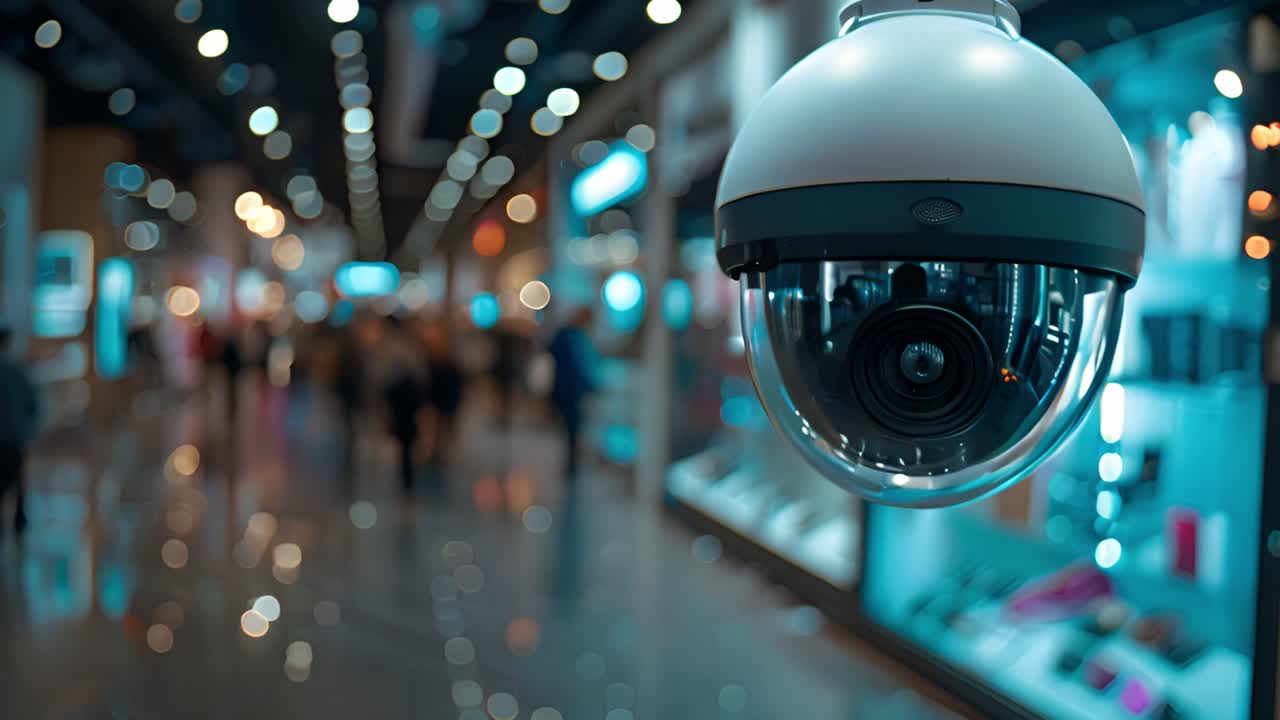 Security Camera Monitoring a Public Indoor Space