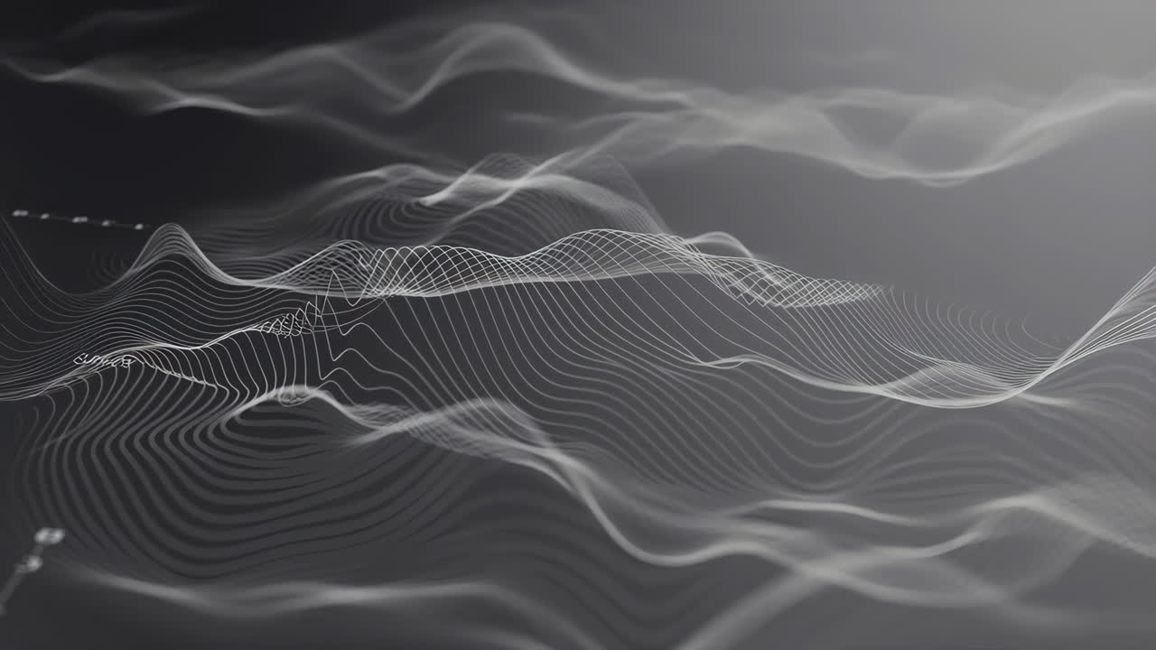 Abstract Digital Wave Lines Background
