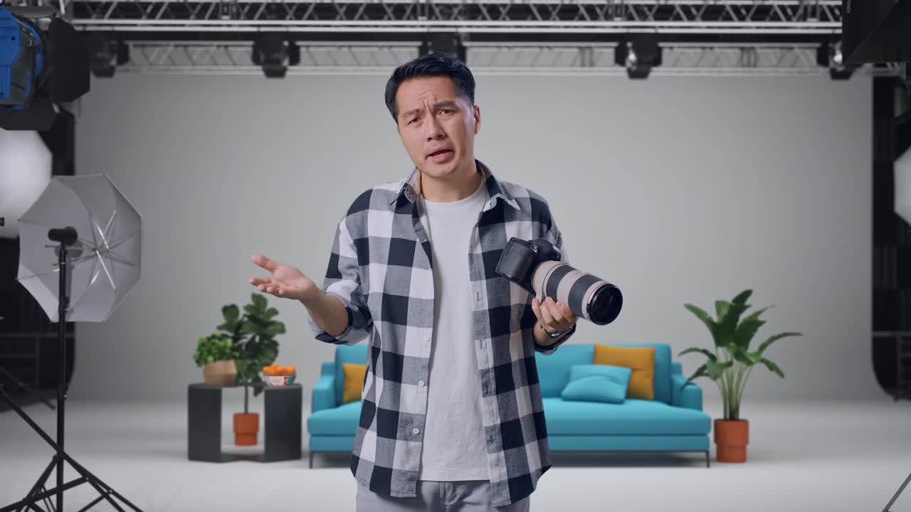 Confused Photographer in Studio