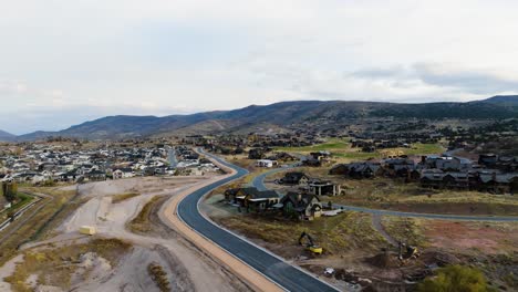 Red-Ledges-Gated-Golf-Community-In-Heber-City,-Utah-–-Vorstoß-Aus-Der-Luft