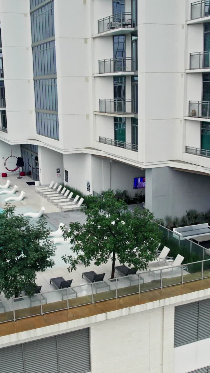 Rooftop Pool at Modern Apartment Building