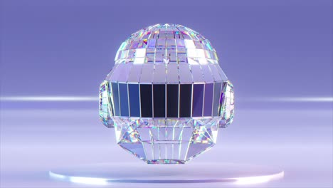 casco de cristal futurista