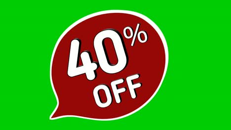 discount 40% off percent stickers animation motion graphics