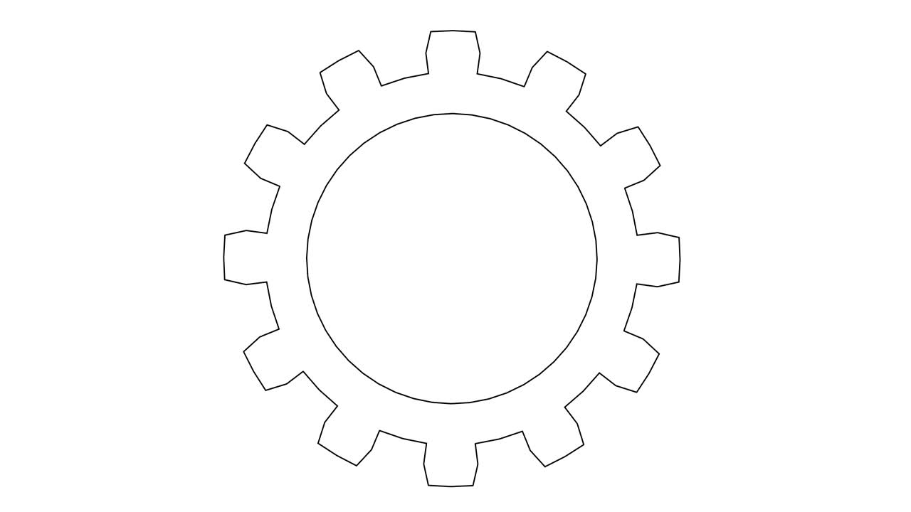 ruedas de engranajes giratorias. bucle sin costuras