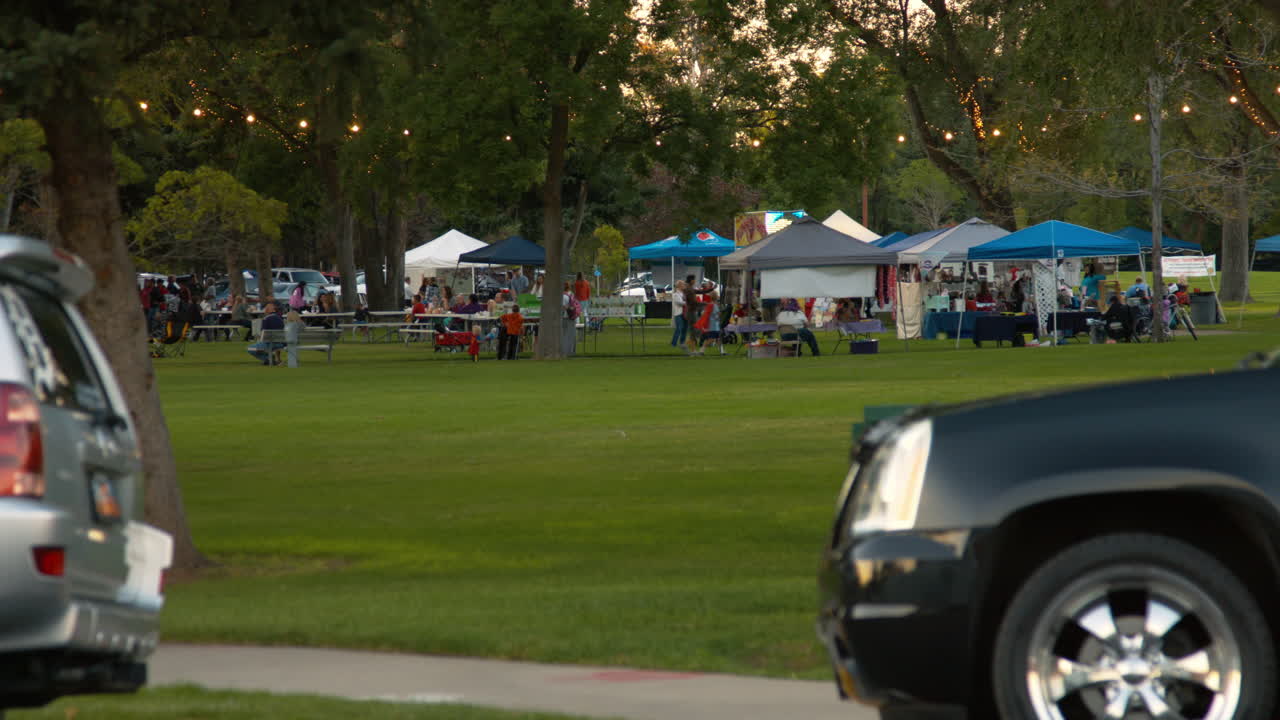 Evening Outdoor Market in a Park