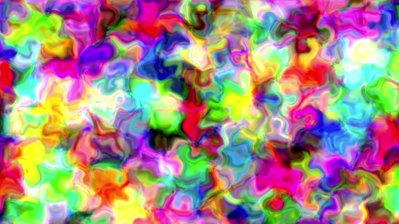 abstracto colorido remolino psicodélico movimiento de bucle sin costuras fondo