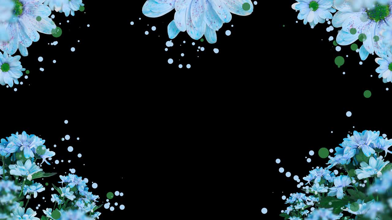 파란 꽃 루프 프레임