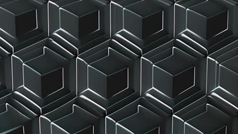 abstract dark geometric hexagon cube pattern