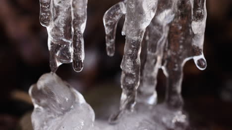 pieces of ice outdoors