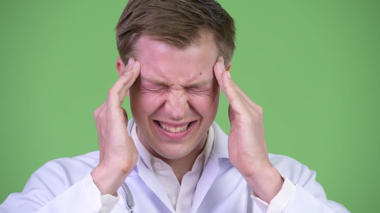 Man Doctor Having Headache