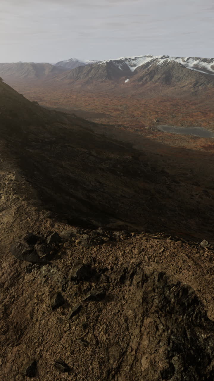 снежный горный ландшафт