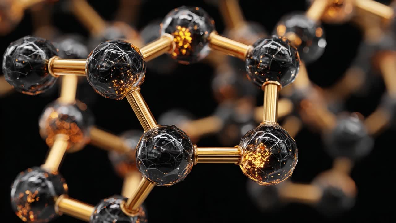 Intricate Visualization of Molecular Structures Highlighting the Elegance of Atoms and Bonds in a Scientific Exploration of Atomic Interaction and Design
