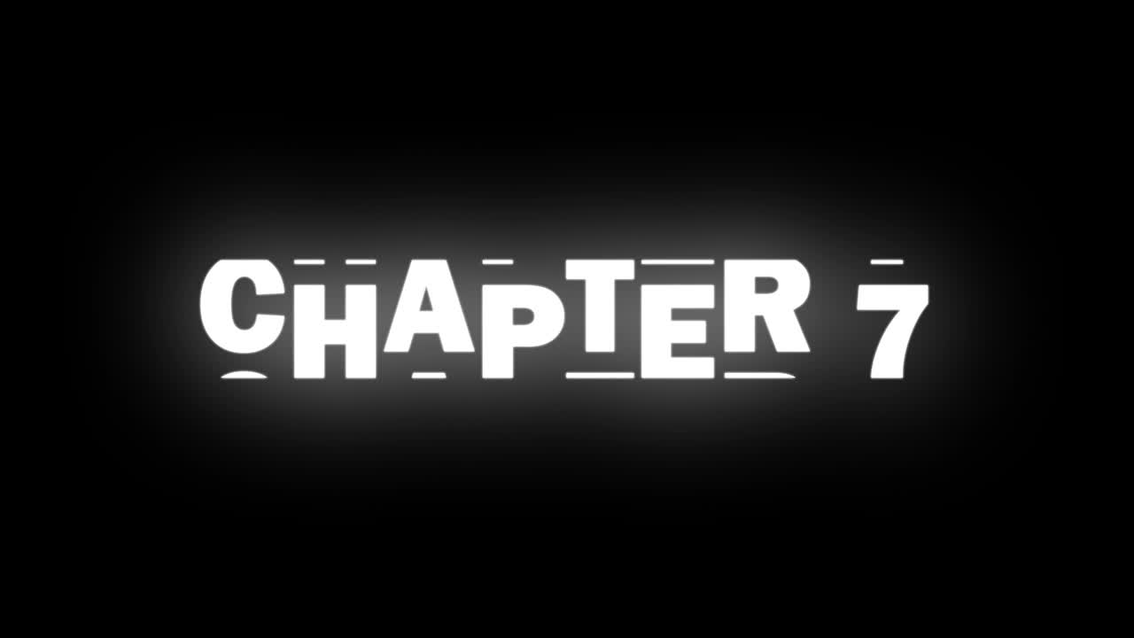 Chapter 7 text effect like a Traditional slot machine - Rolling Text Animation on black background