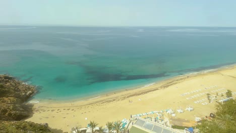 Mediterranean-Sea-And-Damlatas-Beach-During-Summer-In-Alanya,-Turkey