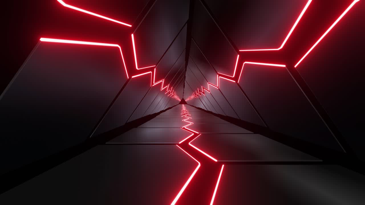 túnel de neón abstracto y futurista