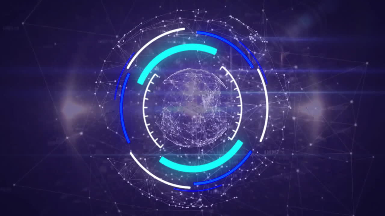 animación de escaneo de alcance en todo el mundo con conexiones