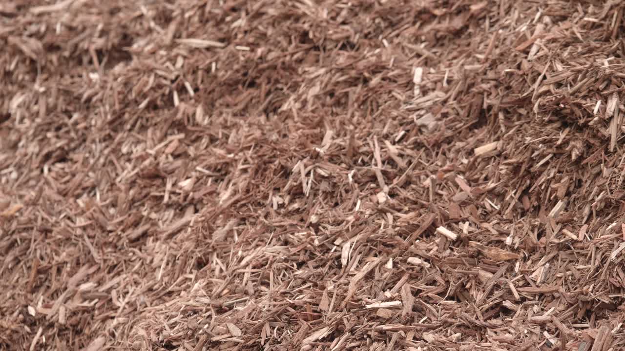 Woodchip and mulch close up shot