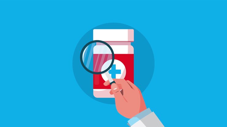 флаконные препараты с увеличительным стеклом