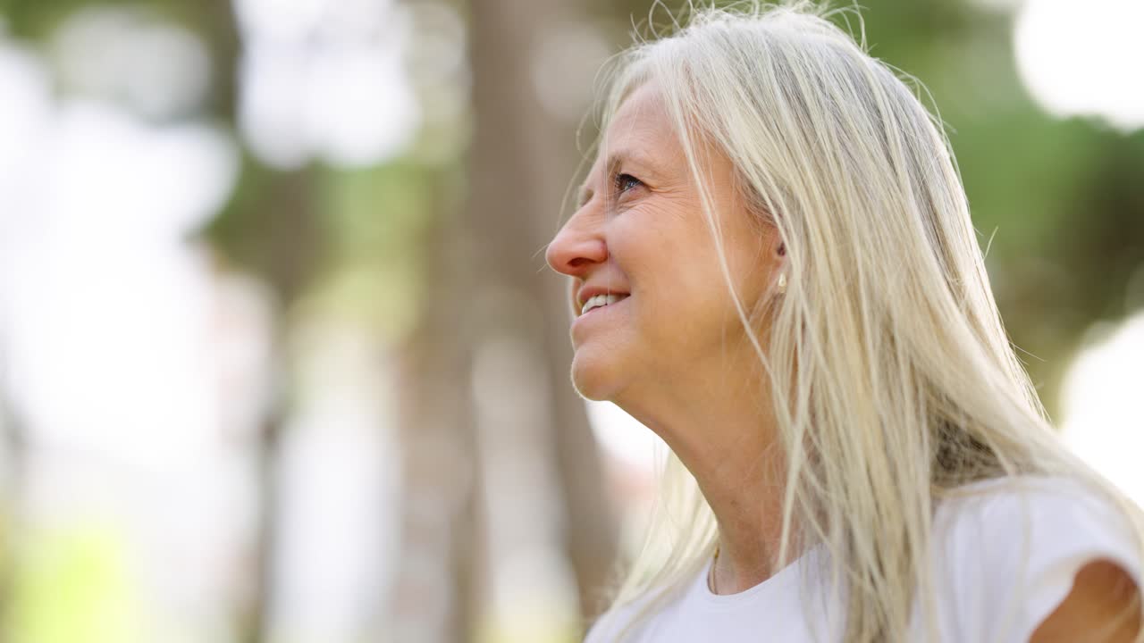 Portrait of a Mature Woman with Gray Hair