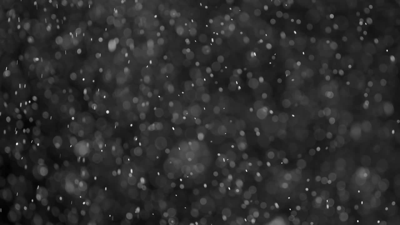 Snow Particles Overlay on Super Black Background