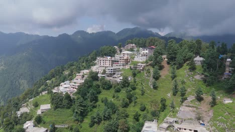 scenic drone footage of khanaspur’s lush green hills and valleys