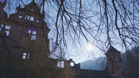 silhouette of medieval prison ruins discovered in baden baden in 4k