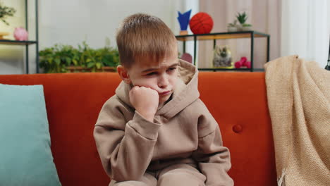 teen boy at home suffers from unfair situation problem break up depressed feeling bad burnout