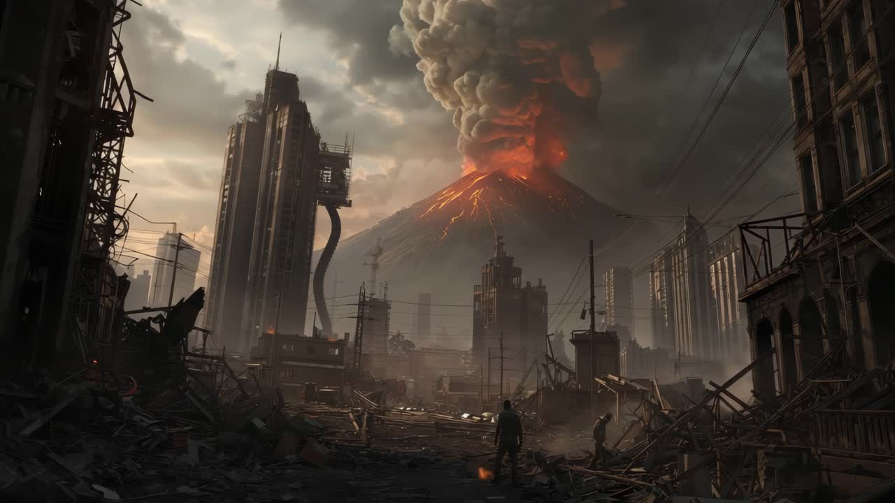 Volcanic Eruption Destroys a City