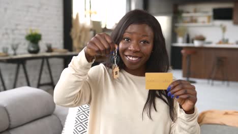 multiracial lady moving in new home or apartment