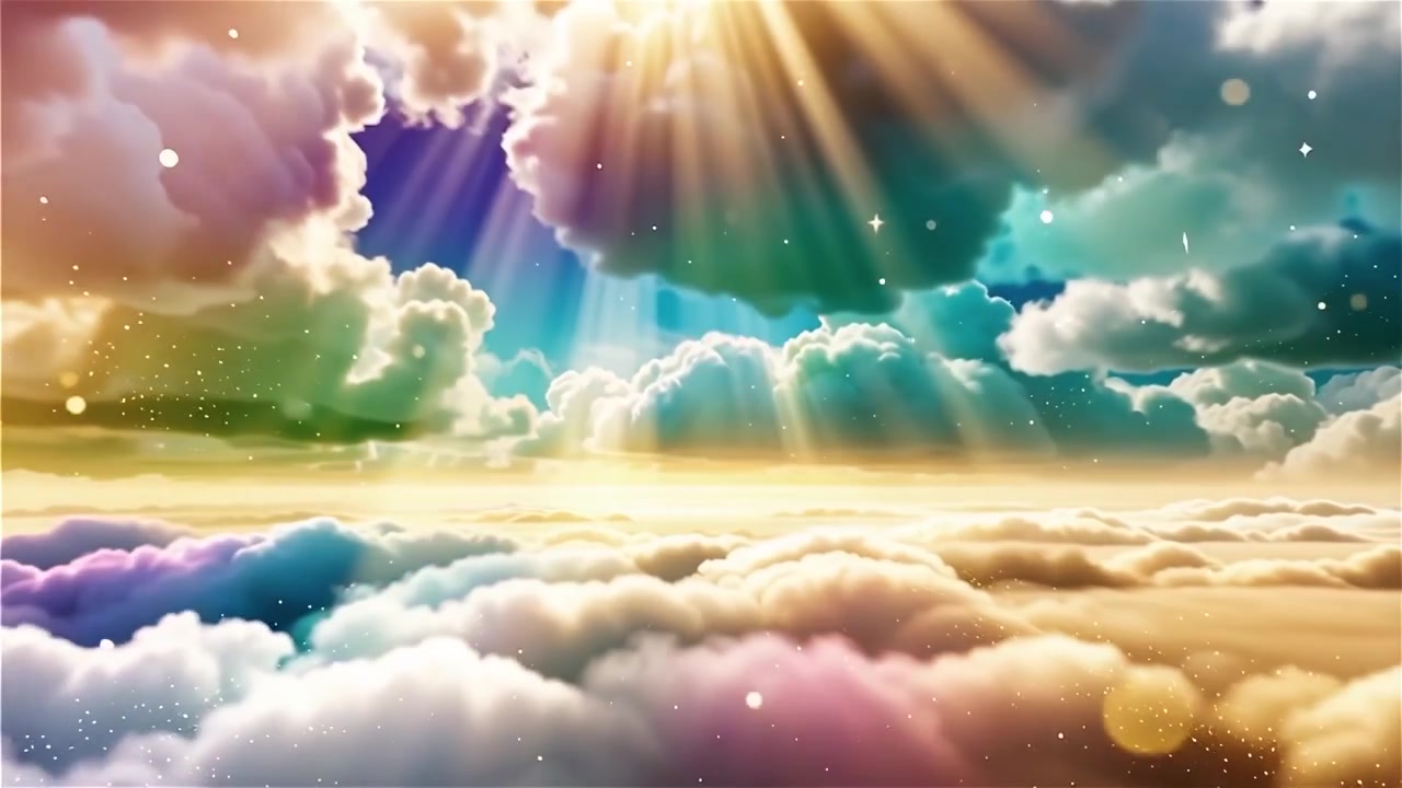 Christian Heavenly Light Worship Background