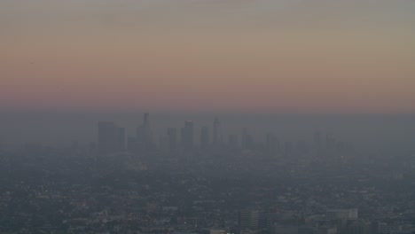 la skyline at sunset