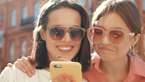 two friends enjoying their time outside