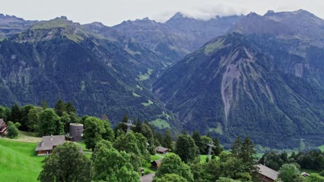 Captivating-Braunwald-resort-at-Glarnerland-Switzerland-aerial-drone
