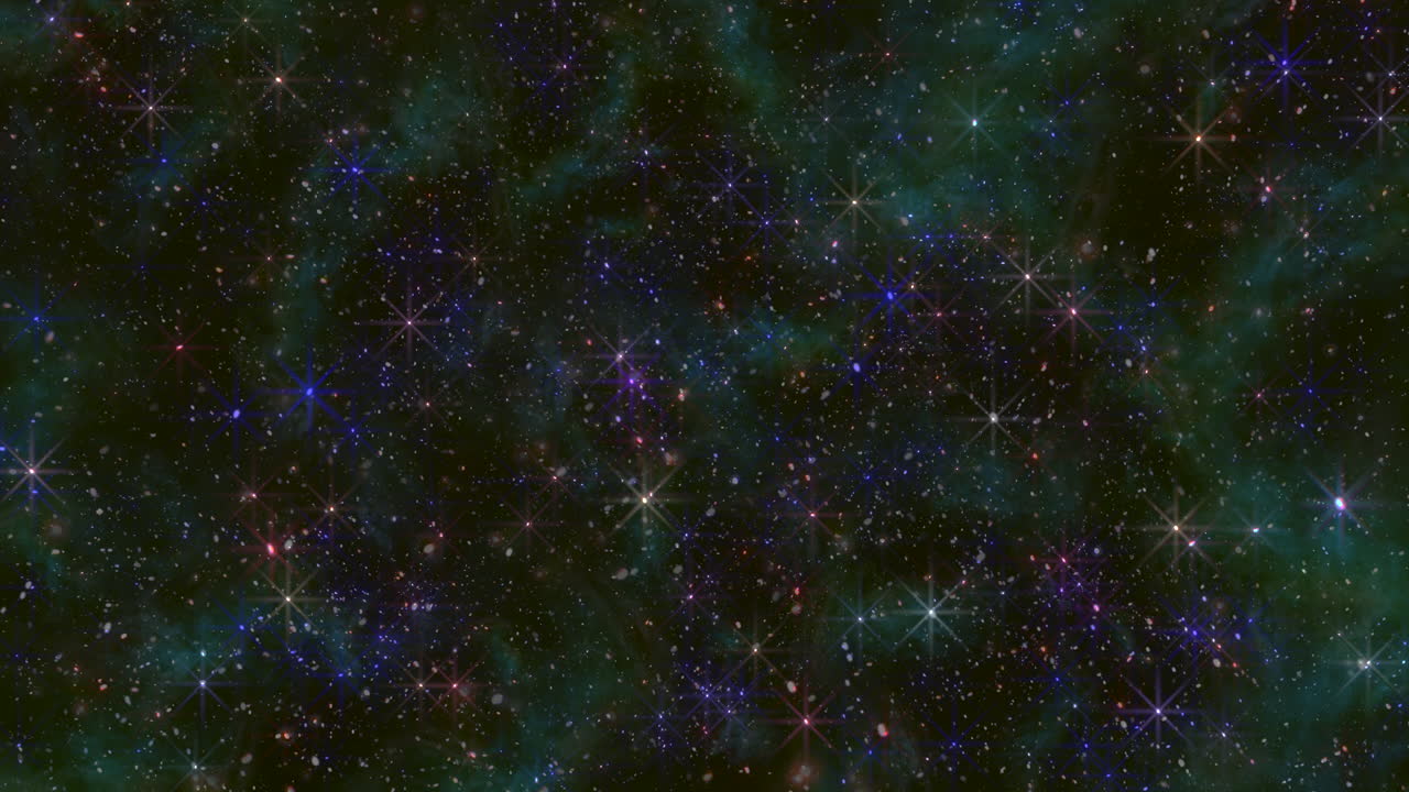 Vibrant cosmic nacht a digital artwork of blue and purple stars on a stellar black canvas