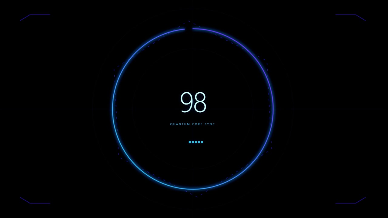 Digital Loading Interface with Quantum Core Sync Percentage Counter