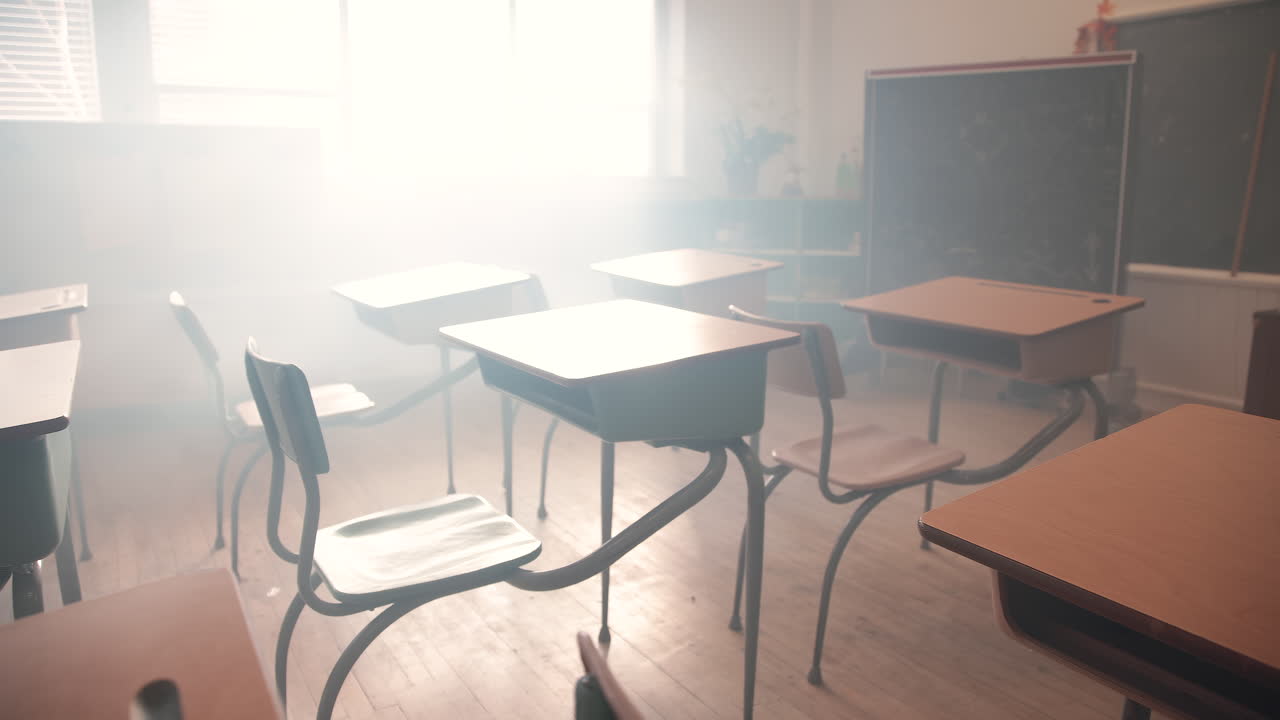 Iconic classroom establishing shot learning and education