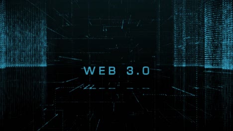 abstracto web digital 3.0 ciber ciudad fondo stock video usa, tecnología, elementos en bucle diseño de la ciudad partícula, abstracto, fondos web 3.0