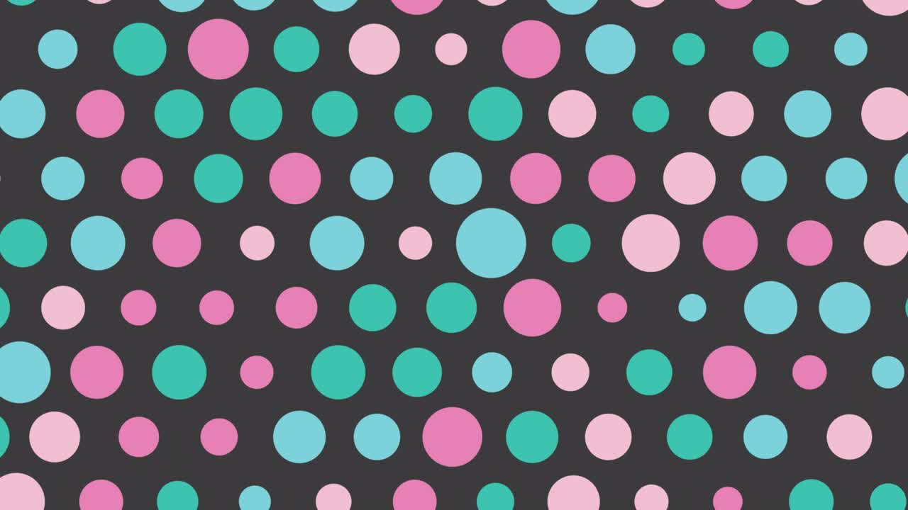 Float colorful dots blinking alternately on a　black background.