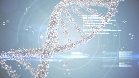 Animation-of-dna-strand-and-scientific-data-processing