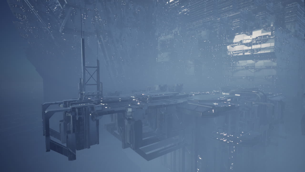 Futuristic sky city with advanced architecture and ethereal atmosphere