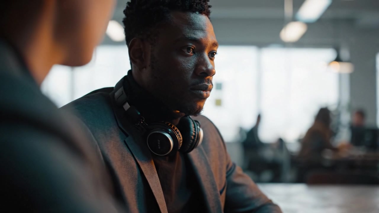 Individui concentrati che collaborano in uno spazio di lavoro moderno, circondati da post-it e un'atmosfera d'ufficio vivace, a simboleggiare il lavoro di squadra e l'innovazione.