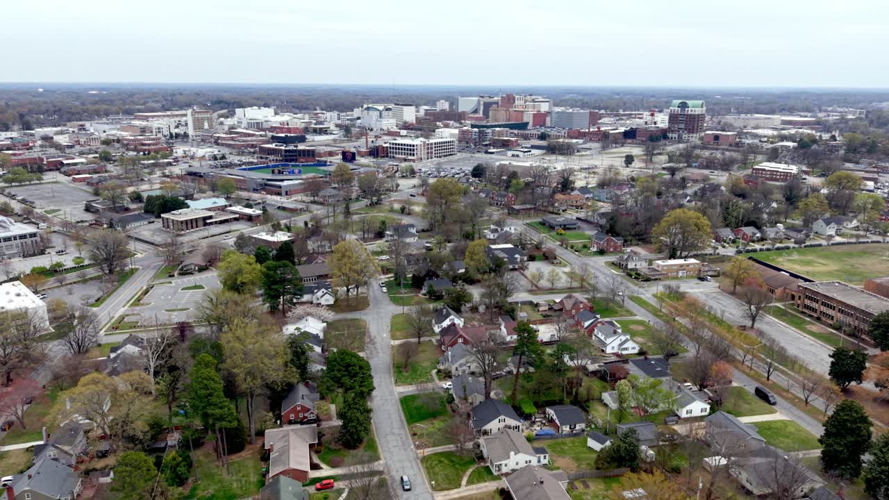 Panoramica aerea della città di High Point, Carolina del Nord