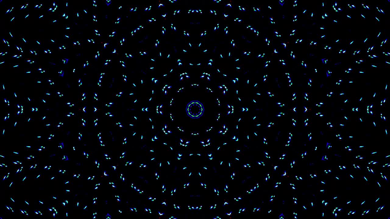 Beautiful abstract kaleidoscope that shines, a radiant light that regulates the subtle movements