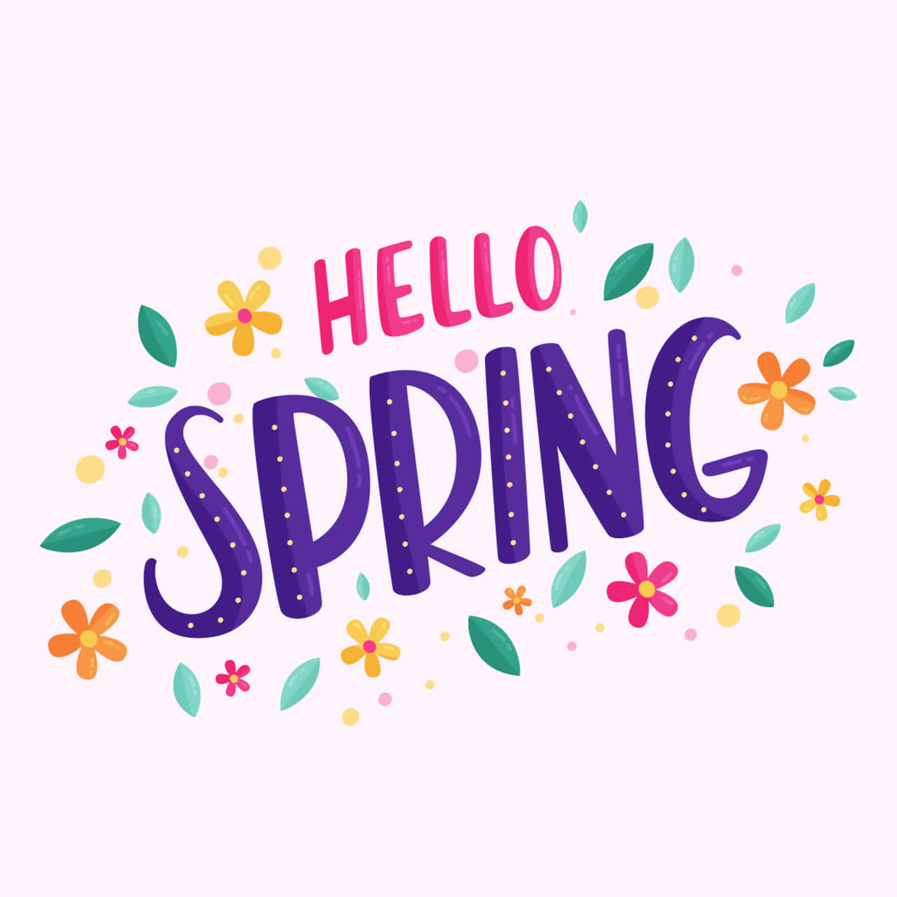 안하세요 스프링 그래픽 디자인