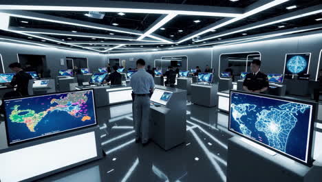 modern surveillance command center