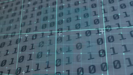 animación del procesamiento de datos a través de codificación binaria