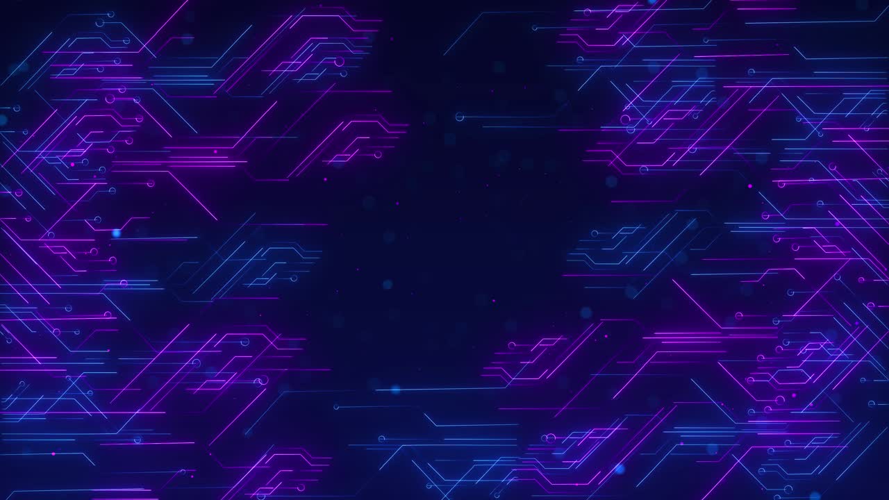 Digital landscape innovation geometric virtual network motherboard lines nodes data cybersecurity