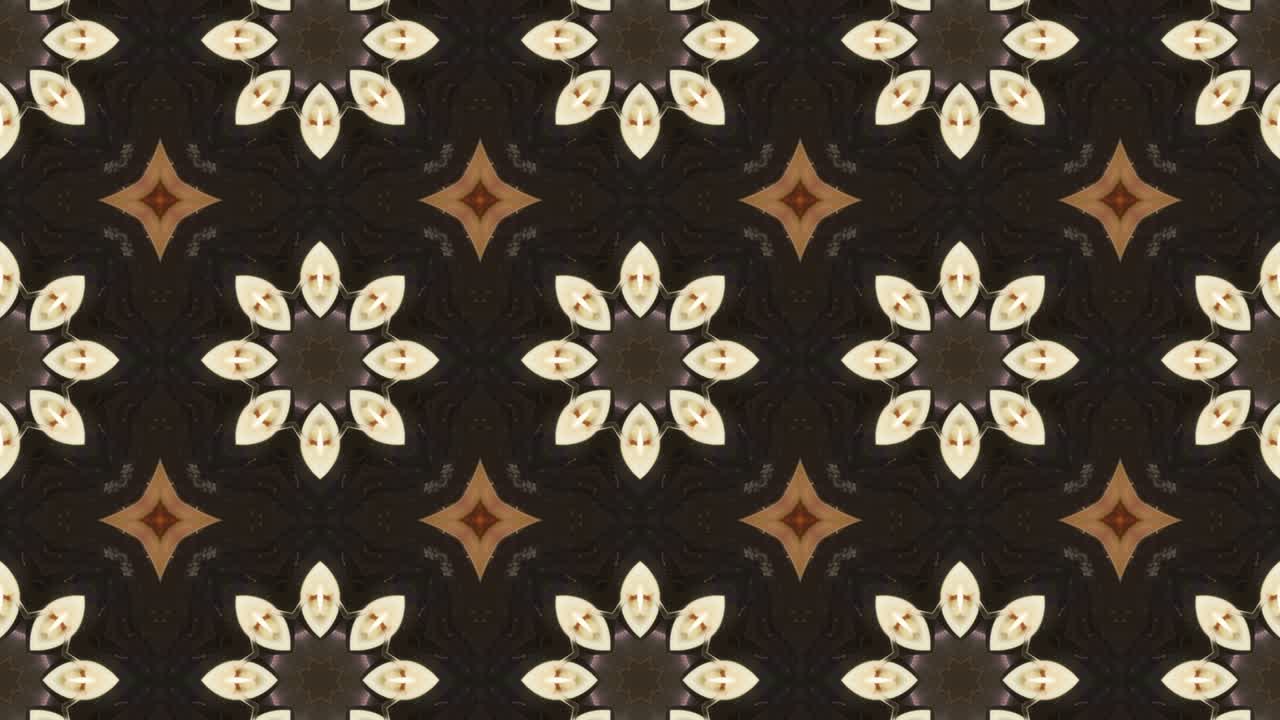 Black and Orange abstract animated mosaic with a simple symmetrical design motion graphic background