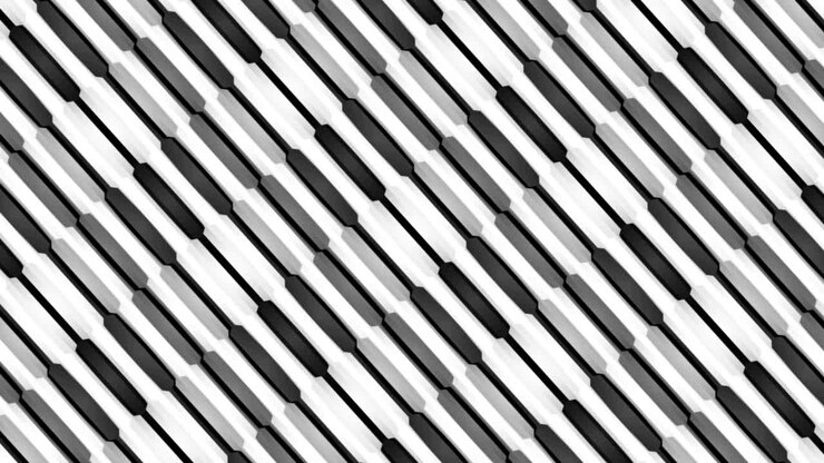 Musical piano keys rotating animation cgi vfx transition