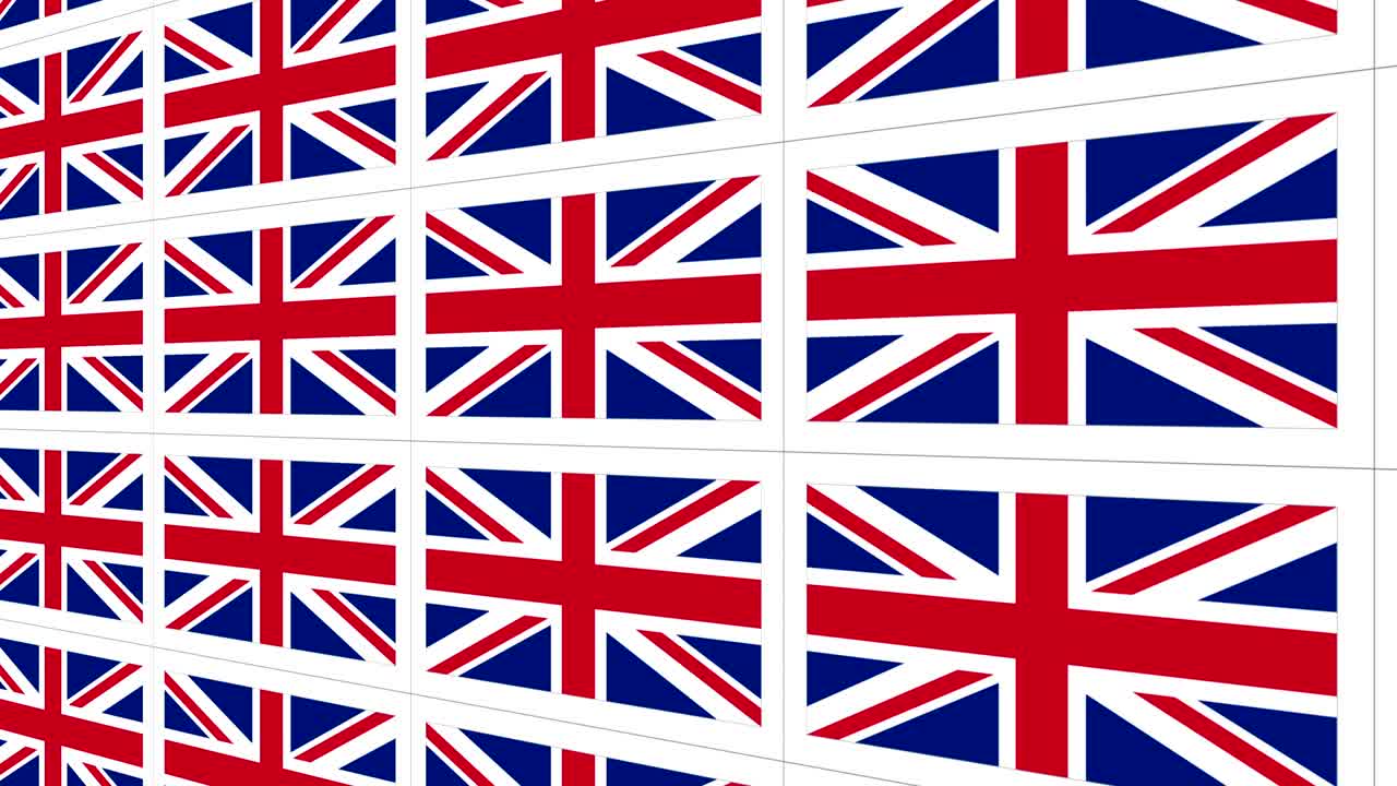 영국 국기를 은 포스트카드